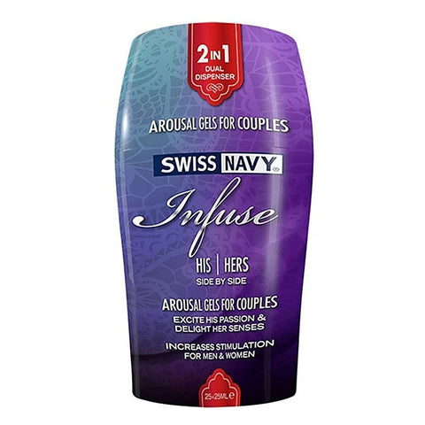 Swiss Navy Infuse 2-In-1 Couple Arousal Gels 50ml - Delay and Excite Sprays