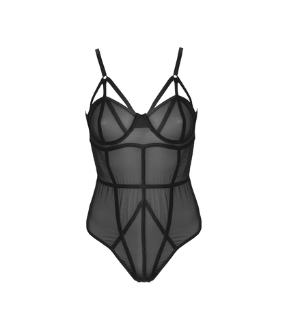 Muse Lingerie Sexy BDSM Play Fetish Bodysuit Black - Her Fetish