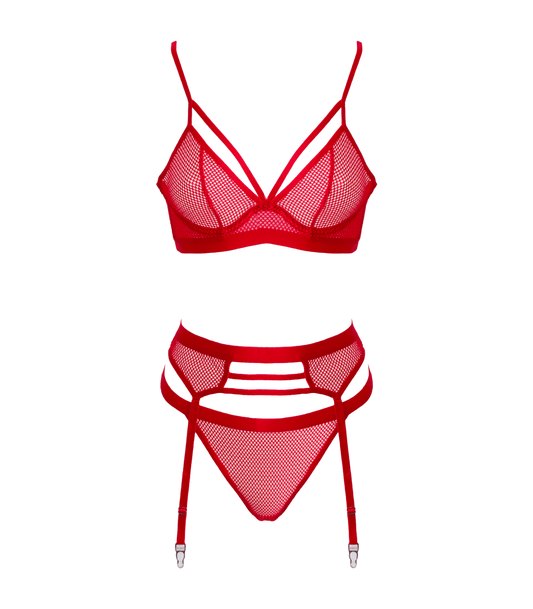 Muse Lingerie Fetish Play Sexy Bra and Panty Set Red - Her Fetish