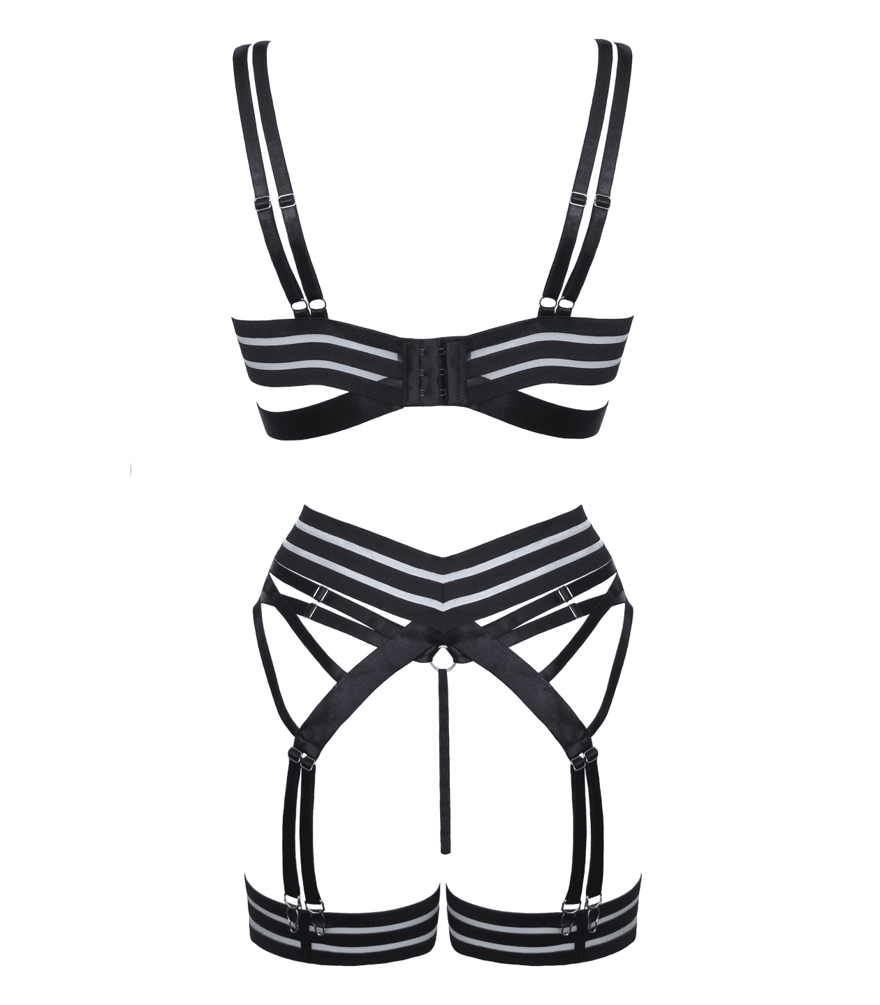 Muse Fetish Play Sexy Womens Lingerie Set Black - - Her Fetish