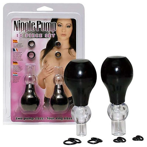 Nipple Pump 10 Piece Set By Seven Creations - Breast and Nipple Toys