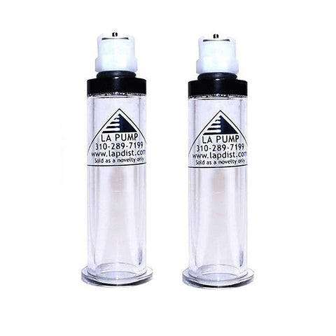 Nipple Enlargement Cylinders Pair Diameter by LA Pumps - Breast and Nipple Toys