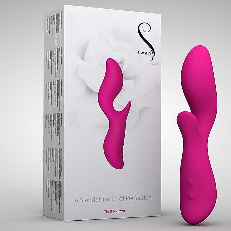 Swan 7 The Black Swan - Seamless Silicone Delight - Rabbit Vibrators