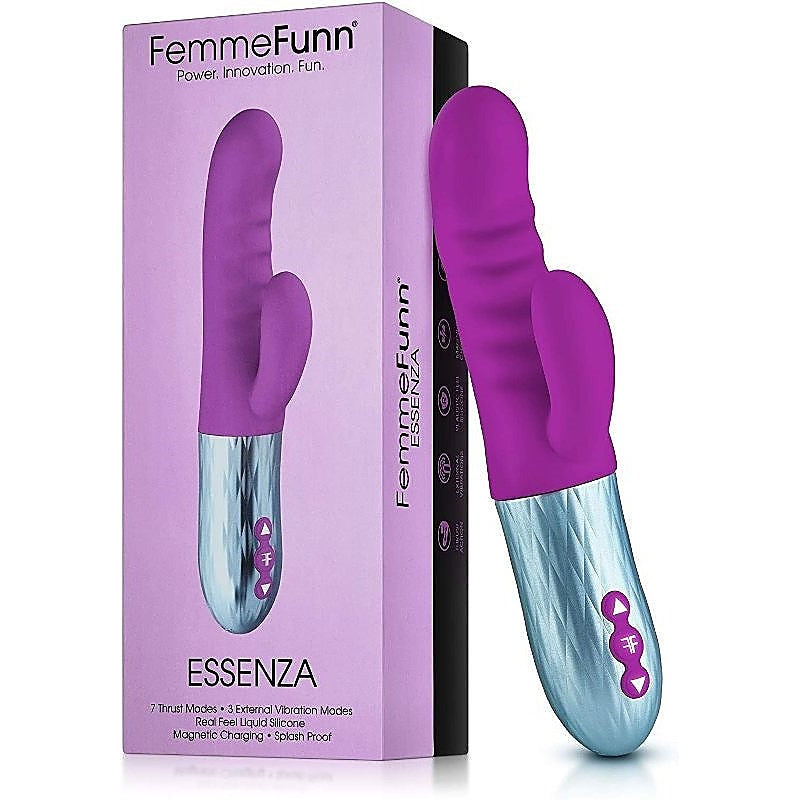 Essenza Thrusting Rabbit Vibrator By Femmefunn - Rabbit Vibrators