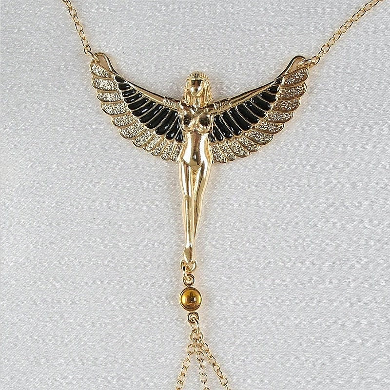 Breast Necklace The Breath Of Isis Gold By Sylvie Monthule - Nipple and Clit Clamps
