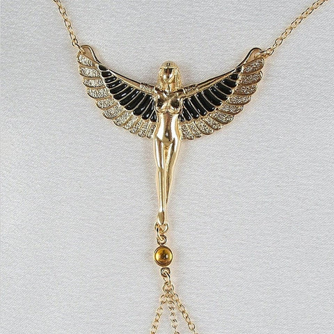 Breast Necklace The Breath Of Isis Gold By Sylvie Monthule - Nipple and Clit Clamps