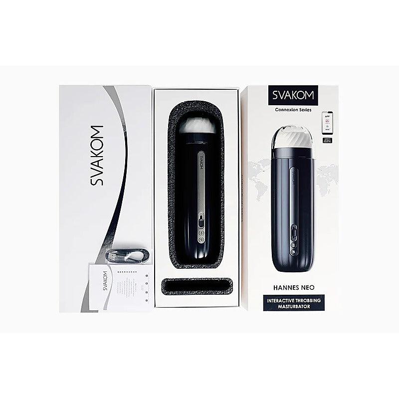 Svakom Hannes Neo Interactive Throbbing Mens Masturbator - Luxury Sex Toys