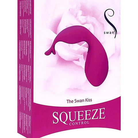 Swan Kiss Teal Vibrator with Squeeze Control - Luxury Sex Toys