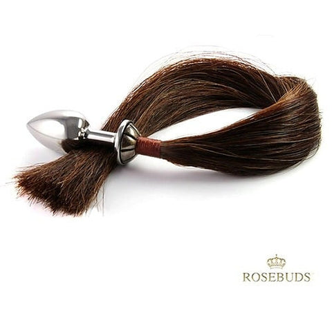 Tailbud M Natural Horse Hair By Rosebuds Jewelry - Steel Sex Toys