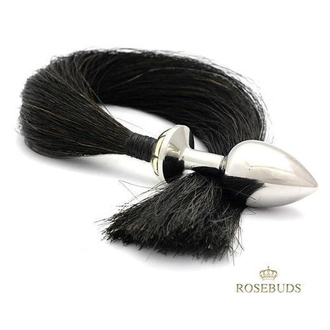 Tailbud Xl Natural Horse Hair By Rosebuds Jewelry - Steel Sex Toys