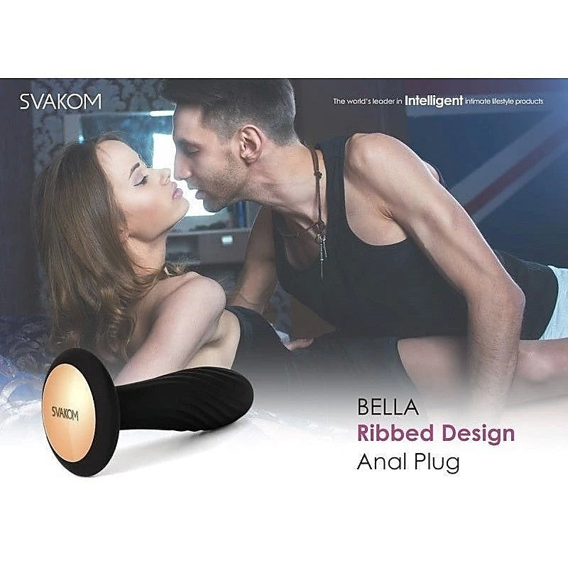 Svakom Bella Ribbed Design Silicone Anal Plug - Butt Plugs