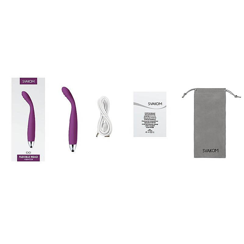 Svakom Cici Slim Flexible Head G-Spot Vibrator - Waterproof Vibrators