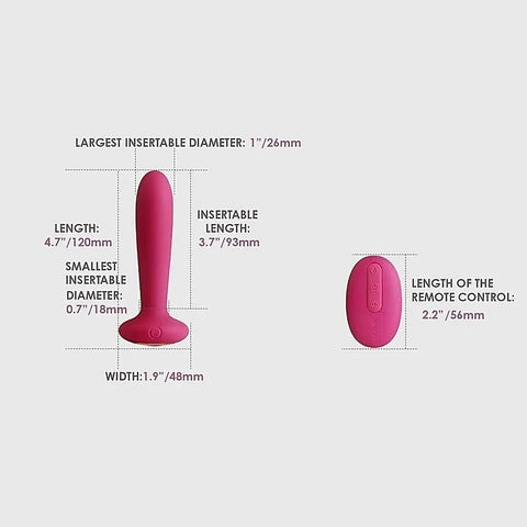 Primo Warming Remote Controlled Anal Plug Vibrator By Svakom - Prostate Toys