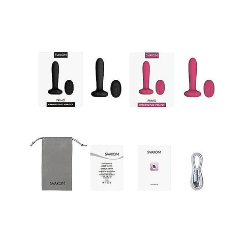 Primo Warming Remote Controlled Anal Plug Vibrator By Svakom - Prostate Toys