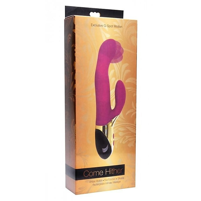 Come Hither Moving G-Spot Rechargable Silicone Vibrator - Rabbit Vibrators