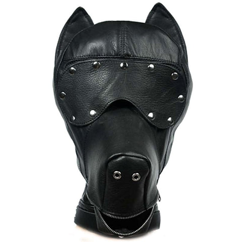 Ultimate Leather Dog Hood - Bondage Hoods