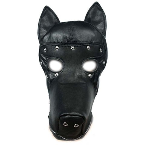 Ultimate Leather Dog Hood - Bondage Hoods