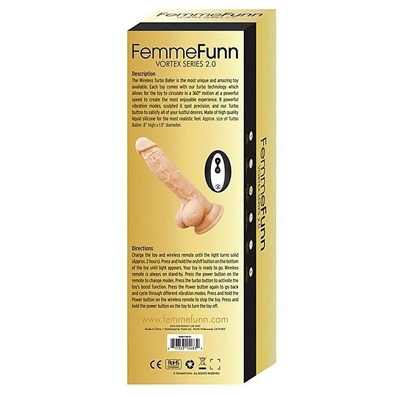 FemmeFunn Vortex Series 2.0 Wireless Turbo Baller - Masturbators and Strokers