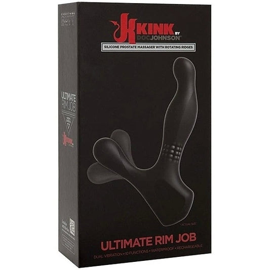 Ultimate Rim Job Silicone Prostate Massager with Rotating Ridges - Prostate Toys