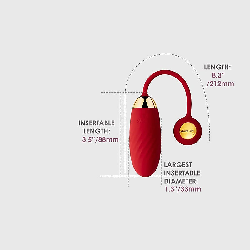 Svakom Ella Neo Interactive App Controlled Love Egg Massager - Remote Control Vibrators