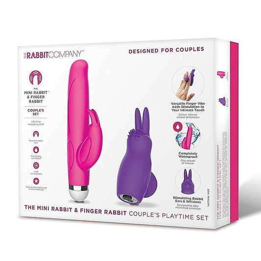 The Mini Rabbit and Finger Rabbit Couples Playtime Set - Sex Kits