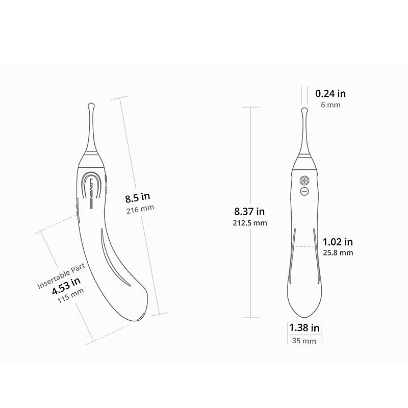 Lovense Hyphy Bluetooth Dual End G Spot Vibrator - Clit Ticklers and Pulsators