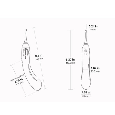 Lovense Hyphy Bluetooth Dual End G Spot Vibrator - Clit Ticklers and Pulsators