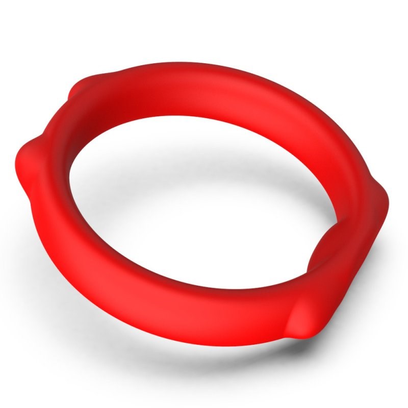 BDStyle Cat Silicone Cock Ring Set - Red - Cock Ring Sets