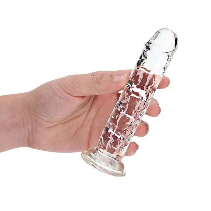 REALROCK 20 cm Straight Dildo - Clear - Strap On Sextoys