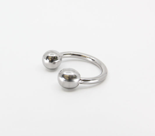 Love In Leather Stainless Steel Mens Glans Ring - Steel Cock Rings