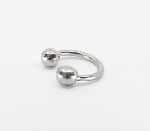 Love In Leather Stainless Steel Mens Glans Ring - Steel Cock Rings