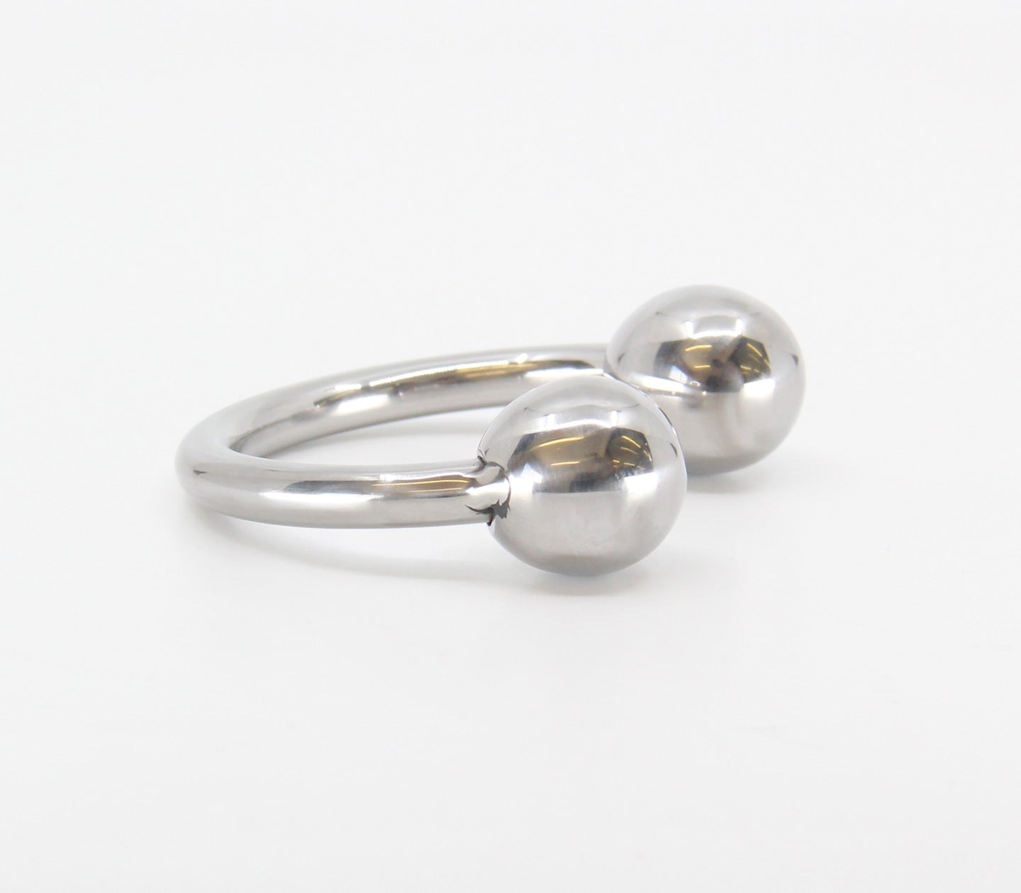 Love In Leather Stainless Steel Mens Glans Ring - - Steel Cock Rings
