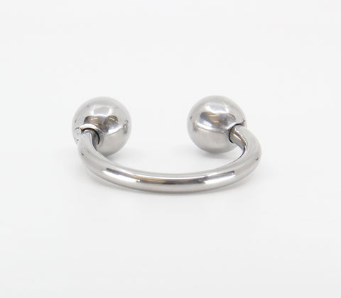 Love In Leather Stainless Steel Mens Glans Ring - Steel Cock Rings