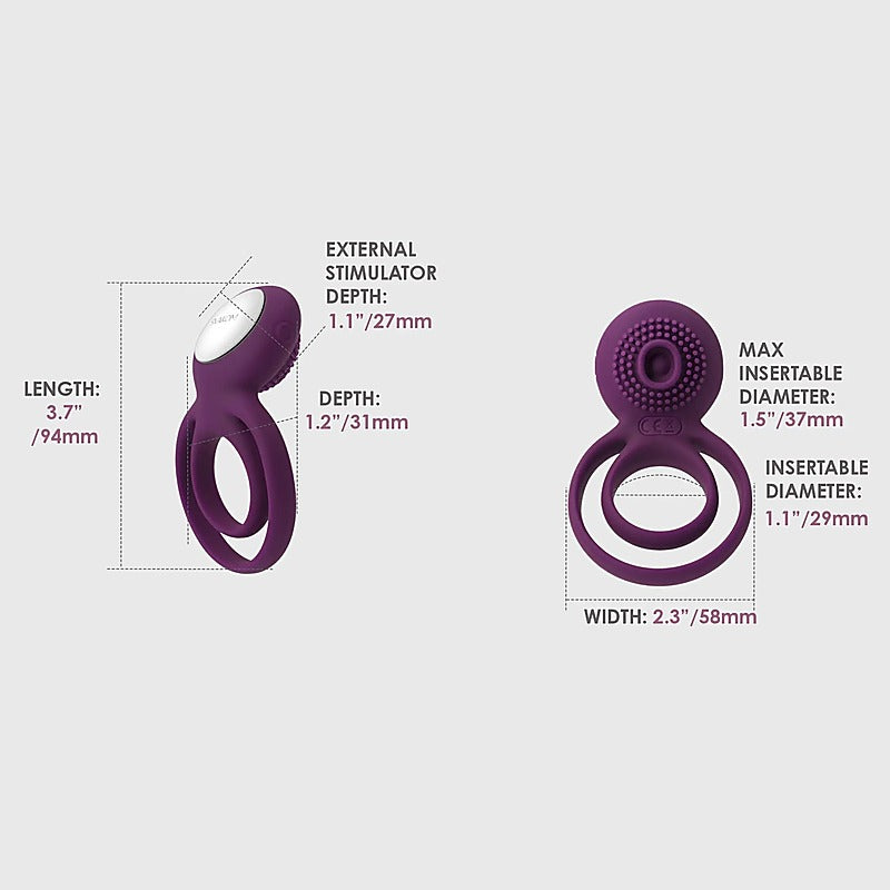 Tammy Vibrating Double Cock Ring By Svakom - Vibrating Cock Rings