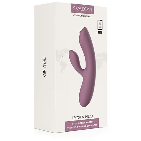 Svakom Trysta Neo G-Spot Rabbit Vibrator Romantic Rose - Rabbit Vibrators