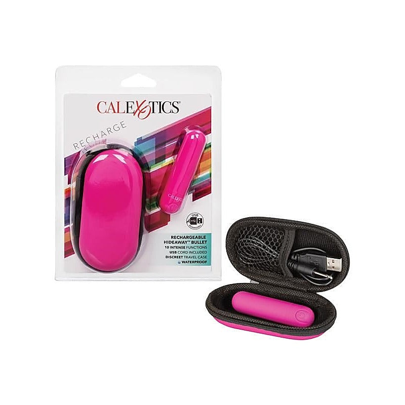 Rechargeable Hideaway Bullet 10 Function Travel Massager - Bullet Vibrators