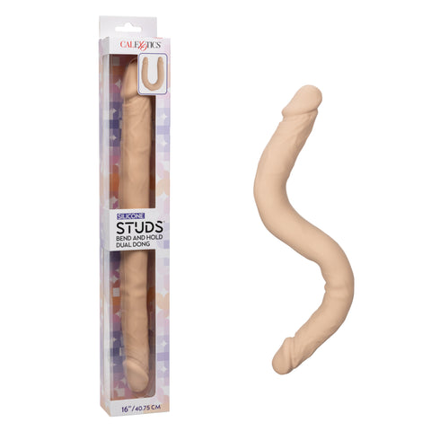 CalExotics Silicone Studs 16 Inch Bend And Hold Dual Dong - Double Ender