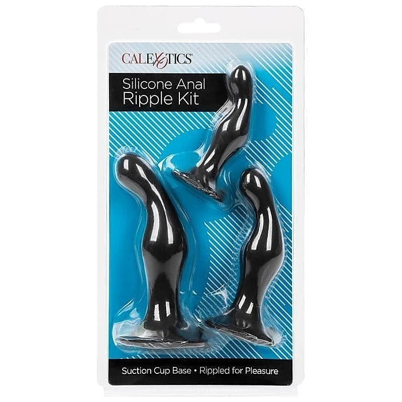 Silicone Anal Ripple Kit 3-Size Training Set - Butt Plugs