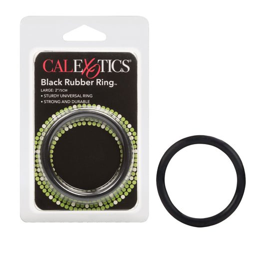 California Exotics Stretchy Mens Rubber Cock Ring Black - Stretchy Cock Rings
