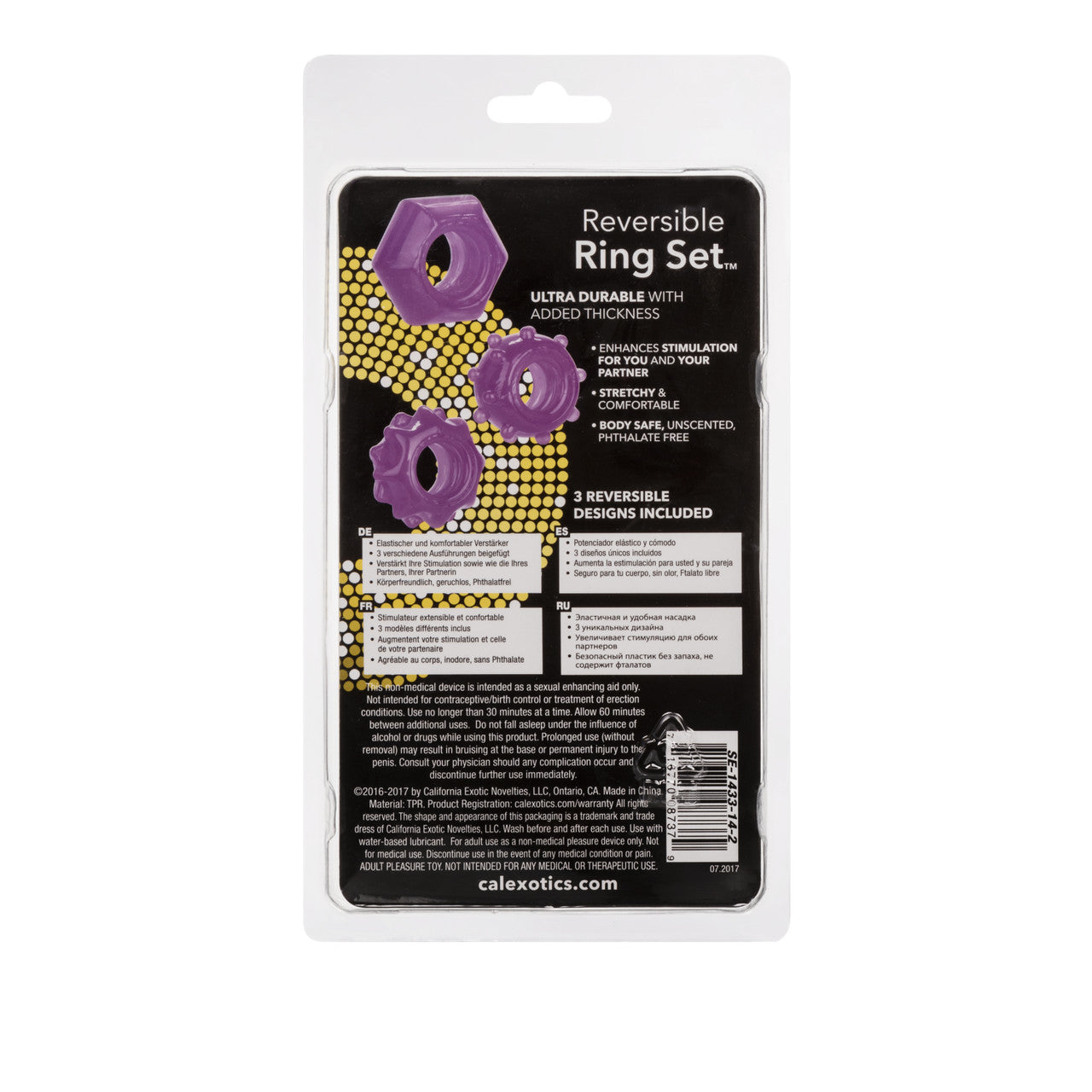 California Exotics Reversible Mens Cock Ring Set - - Cock Ring Sets