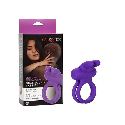 Rechargeable Rockin Rabbit Enhancer Vibrating Cock Ring - Vibrating Cock Rings