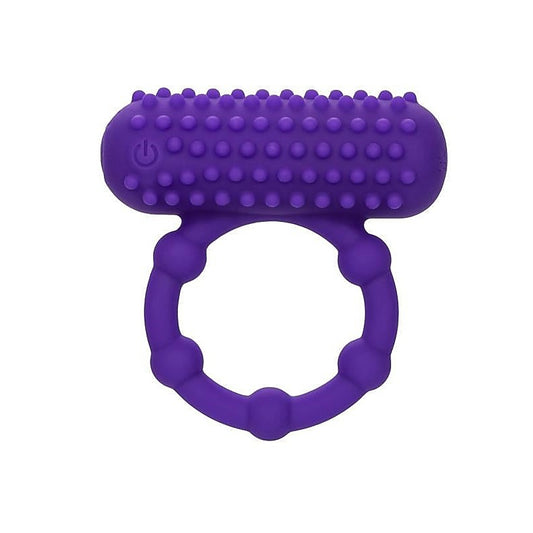 Silicone 12 Functions Rechargeable 5 Bead Maximus Ring - Vibrating Cock Rings