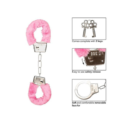 Playful Furry Cuffs Soft Faux Fur Handcuffs - Cuffs and Restraints