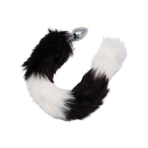 Running Wild Black And White Metallic Anal Probe - Butt Plugs