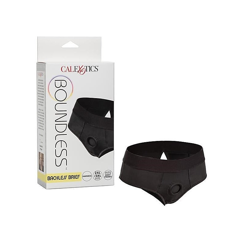 Boundless Backless Harness Compatible Brief 2XL/3XL - G-Strings, Panties and Shorts