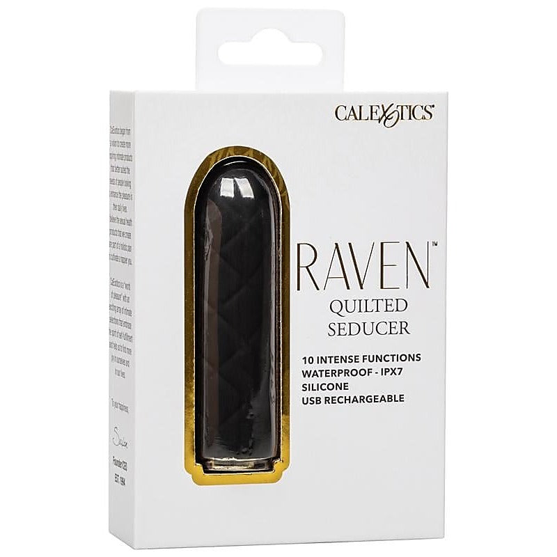 Raven Quilted Seducer Compact 10 Functions Mini Massager - Bullet Vibrators