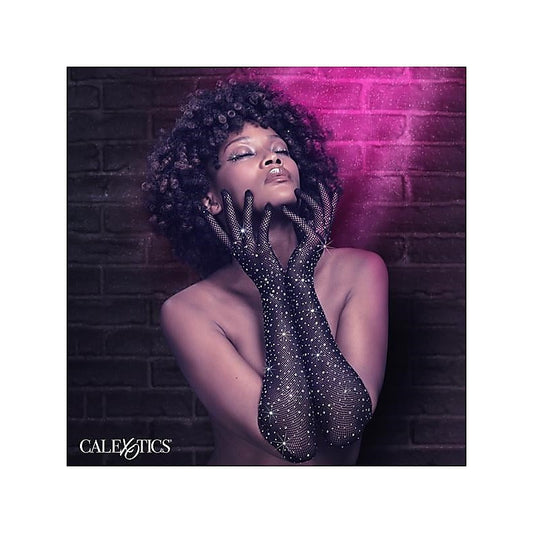 Radiance Full Length Mesh Gloves for Bold, Dazzling Style - Wigs and Gloves
