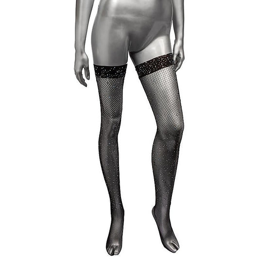 Radiance Plus Size Stretchy Thigh High Stockings - Fishnet and Thigh Highs