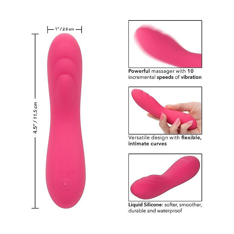 Liquid Silicone Pixies Ripple Dual Sided Clitoral Vibrator - Clit Ticklers and Pulsators