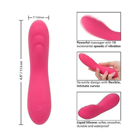 Liquid Silicone Pixies Ripple Dual Sided Clitoral Vibrator - Clit Ticklers and Pulsators